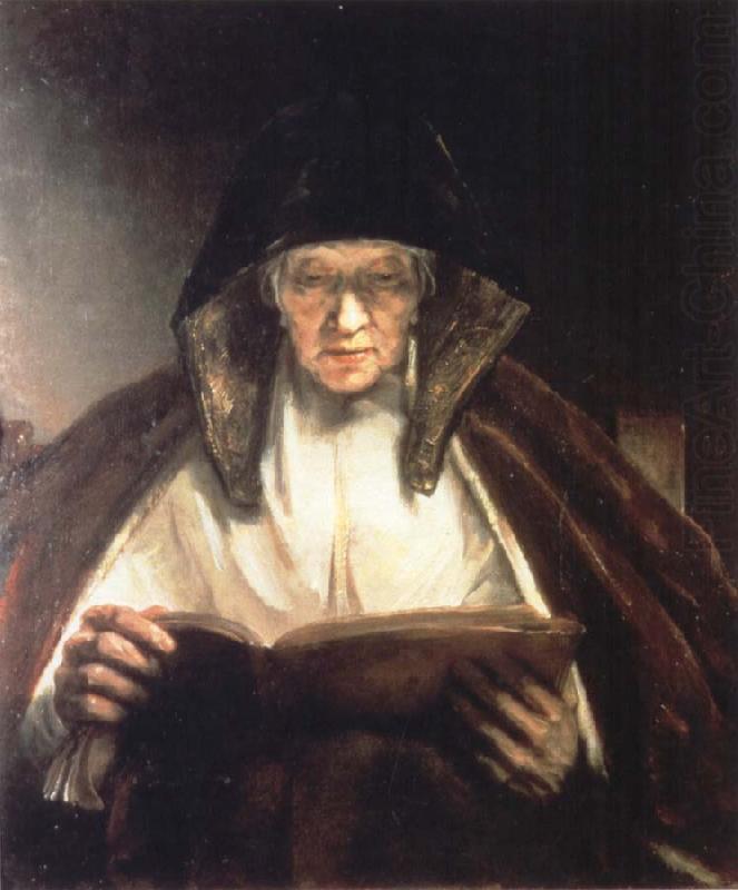 REMBRANDT Harmenszoon van Rijn An Old Woman Reading china oil painting image